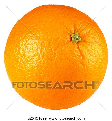 Stock Photo - Half Orange on White - Non Exclusive. Fotosearch