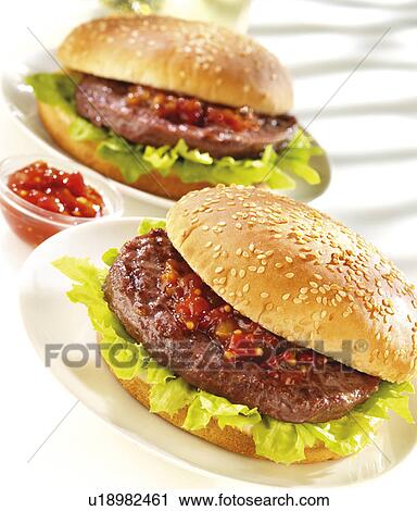 Stock Image - Hamburgers. Fotosearch