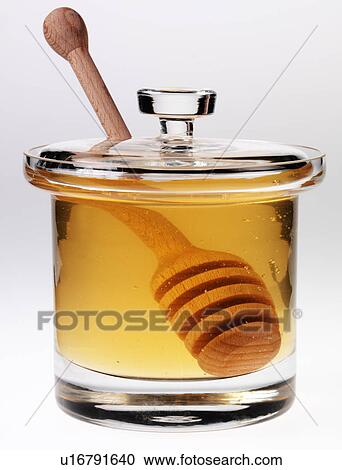 Honey Jar And Dipper - Non Exclusive View Large Photo Image Stock Image - Honey Jar And Dipper - Non Exclusive. Fotosearch