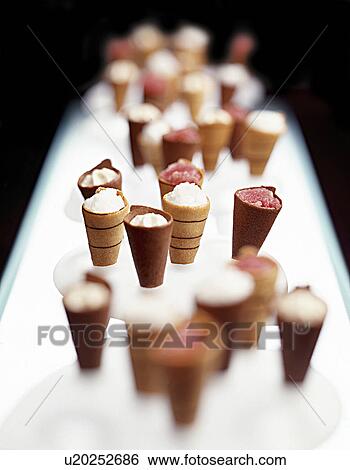 Stock Photograph - Ice cream cones. Fotosearch