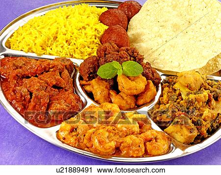 Stock Image - Indian Thali - Non Exclusive. Fotosearch