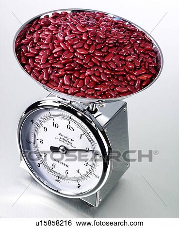 Kitchen Scales Filled With Kidney Beans - Non Exclusive View Large Photo Image Stock Photograph - Kitchen Scales Filled With Kidney Beans - Non Exclusive. Fotosearch