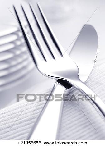 Stock Photograph - Knife and Fork. Fotosearch