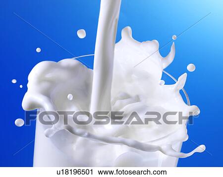 Stock Image - Milk Splash - Non Exclusive. Fotosearch