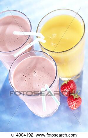 Stock Image - Milkshakes. Fotosearch