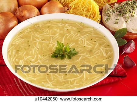 Stock Image - Noodle soup. Fotosearch