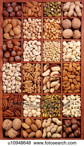 Stock Photo - Nut Selection - Non Exclusive. Fotosearch