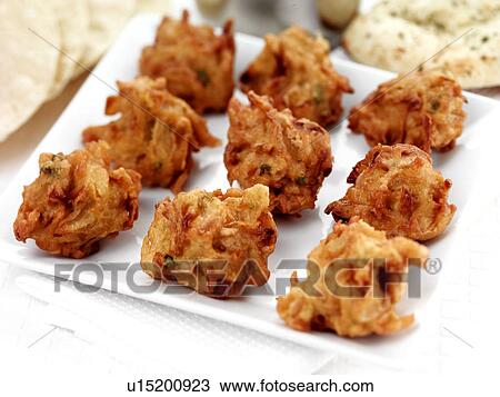 Stock Image - Onion Bhaja - Non Exclusive. Fotosearch