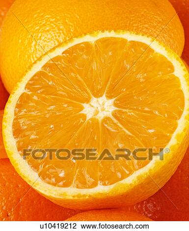 Stock Image - Orange Half - Non Exclusive. Fotosearch