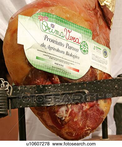Organic prosciutto Parma ham View Large Photo Image Stock Photo - Organic prosciutto Parma ham. Fotosearch