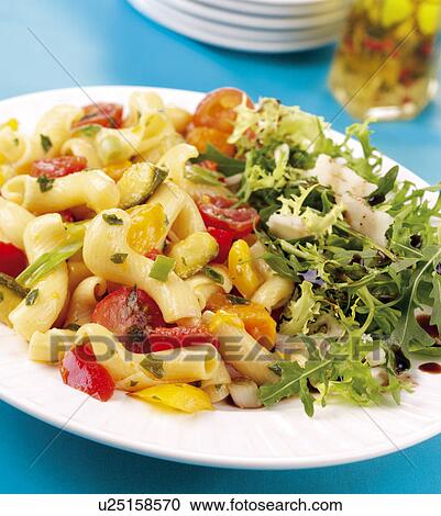 Pasta Salad With Roast Vegetables - Non Exclusive View Large Photo Image Stock Image - Pasta Salad With Roast Vegetables - Non Exclusive. Fotosearch