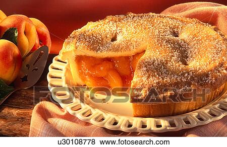 Peach pie View Large Photo Image Stock Photo - Peach pie. Fotosearch
