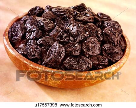 Stock Photo - Prunes in Bowl - Non Exclusive. Fotosearch