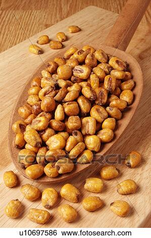 Stock Photograph - Roasted Indian Corn Kernels. Fotosearch