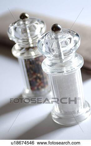 Stock Photograph - Salt and pepper mills. Fotosearch