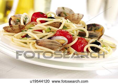 Stock Image - Seafood Spaghetti. Fotosearch