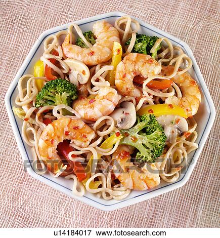 Stock Photo - Shrimp / Prawn Noodles - Non Exclusive. Fotosearch
