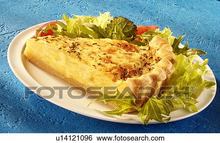 Stock Photograph - Slice Of Quiche - Non Exclusive. Fotosearch