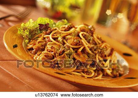 Spaghetti with meat sauce View Large Photo Image Picture - Spaghetti with meat sauce. Fotosearch