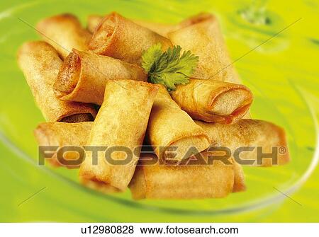 Stock Photo - Spring Rolls. Fotosearch
