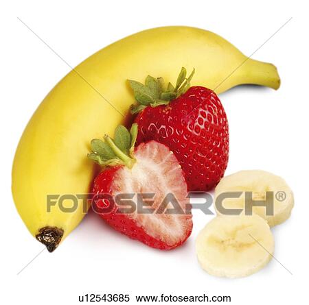 Strawberry And Banana - Non Exclusive View Large Photo Image Stock Photography - Strawberry And Banana - Non Exclusive. Fotosearch