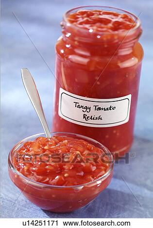 Stock Image - Tangy Tomato Relish - Non Exclusive. Fotosearch