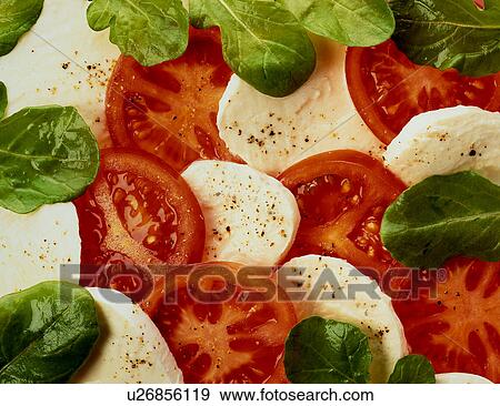 Stock Photo - Tomato and mozzarella salad. Fotosearch
