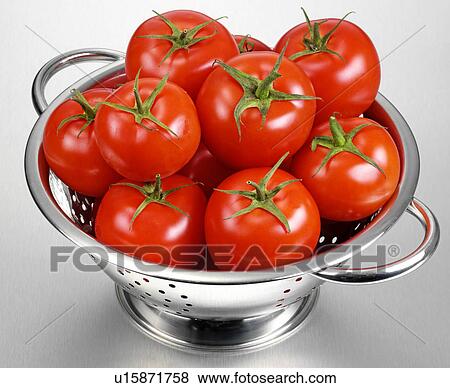 Stock Photo - Tomatoes In Colander. Fotosearch