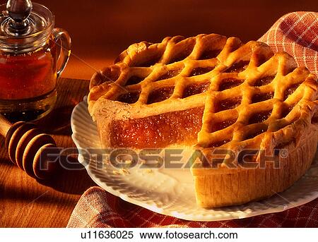 Stock Photography - Treacle tart, pie. Fotosearch