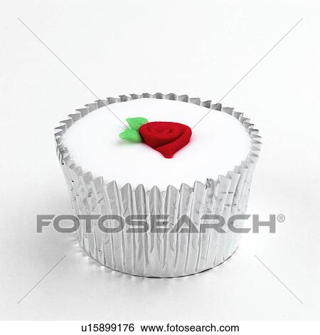 Stock Photograph - Valentines cup cake. Fotosearch