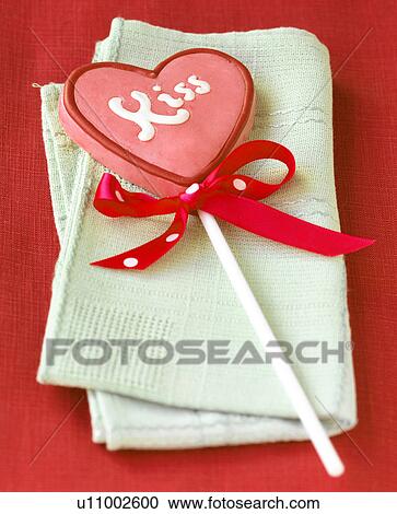 Stock Image - Valentines lolly. Fotosearch