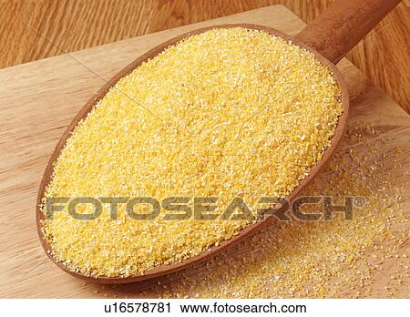 Stock Image - Yellow Maize Polenta. Fotosearch