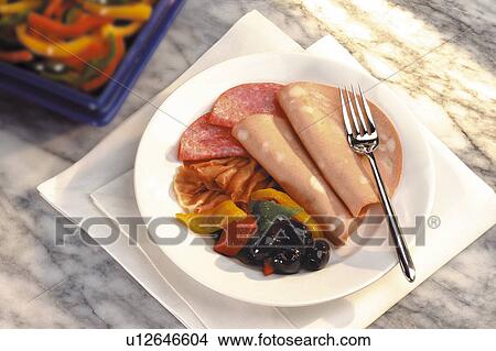 anti pasti, sliced meats View Large Photo Image Picture - anti pasti, sliced meats. Fotosearch