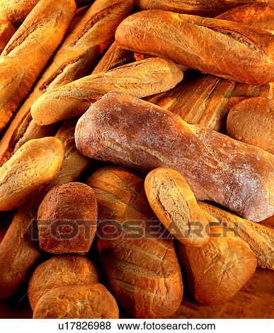 Stock Photo - Assorted bread loaves and rolls. Fotosearch