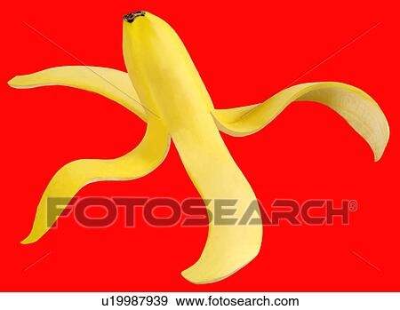 Banana Skin on Red - Non Exclusive View Large Photo Image Stock Photo - Banana Skin on Red - Non Exclusive. Fotosearch