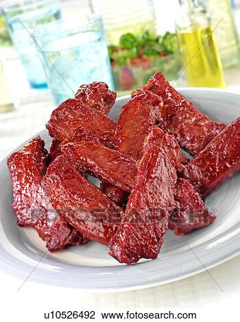 Stock Image - BBQ Chinese Pork Ribs - Non Exclusive. Fotosearch