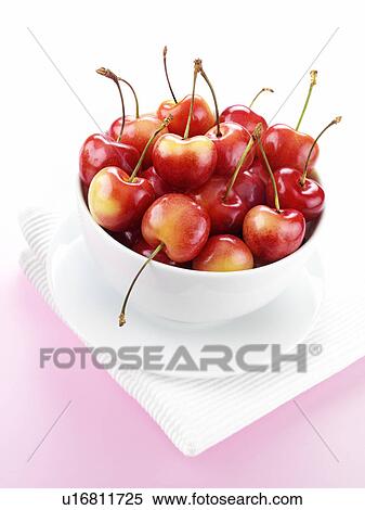 Bowl Of Rainier Cherries View Large Photo Image Stock Photography - Bowl Of Rainier Cherries. Fotosearch