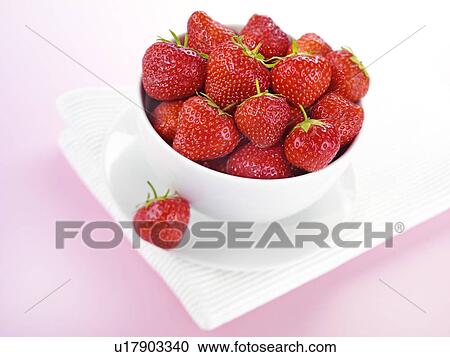 Stock Image - Bowl Of Strawberries. Fotosearch