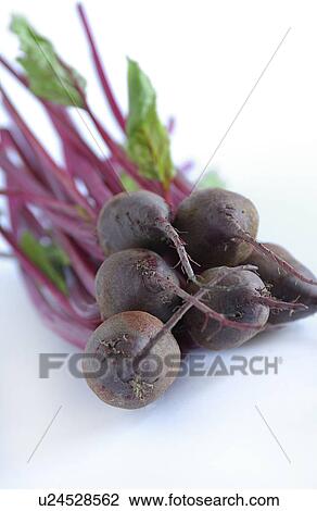 Stock Image - Bunch of baby beetroot. Fotosearch
