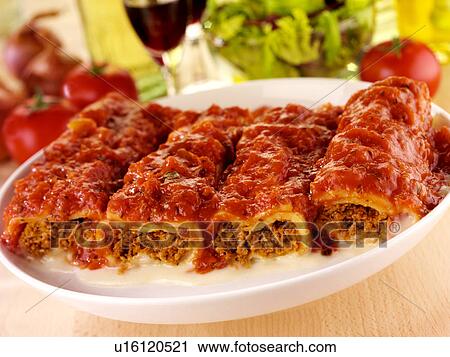 Stock Image - Canelloni Pomadora - Non Exclusive. Fotosearch