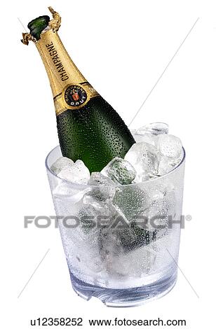 Stock Image - Champagne in Ice Bucket - Non Exclusive. Fotosearch