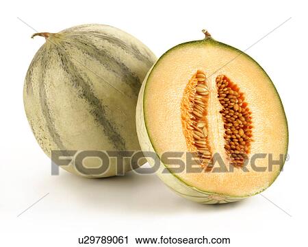 Stock Image - Charentais melon. Fotosearch