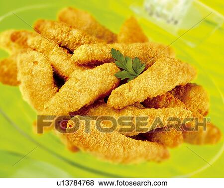 Chicken goujons View Large Photo Image Stock Photo - Chicken goujons. Fotosearch