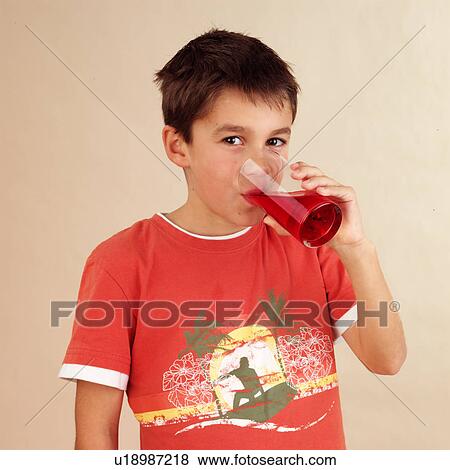 Stock Photo - Child drinking. Fotosearch