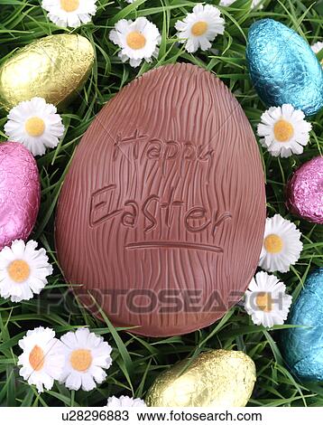 Chocolate Easter Eggs on Grass - Non Exclusive View Large Photo Image Stock Image - Chocolate Easter Eggs on Grass - Non Exclusive. Fotosearch