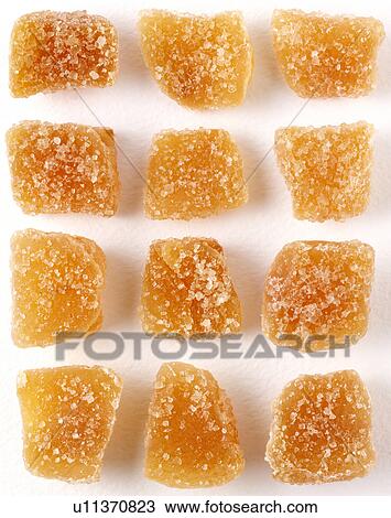 Stock Image - Crystalised Ginger - Non Exclusive. Fotosearch