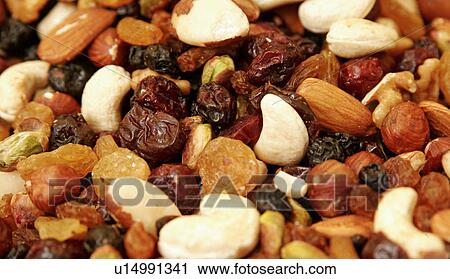 Stock Image - Dried Fruit and Nuts. Fotosearch