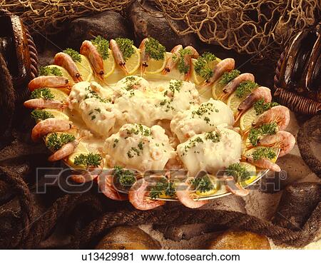 Fish With Prawns - Non Exclusive View Large Photo Image Stock Image - Fish With Prawns - Non Exclusive. Fotosearch