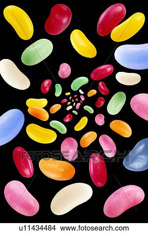 Picture - Flying jelly beans. Fotosearch