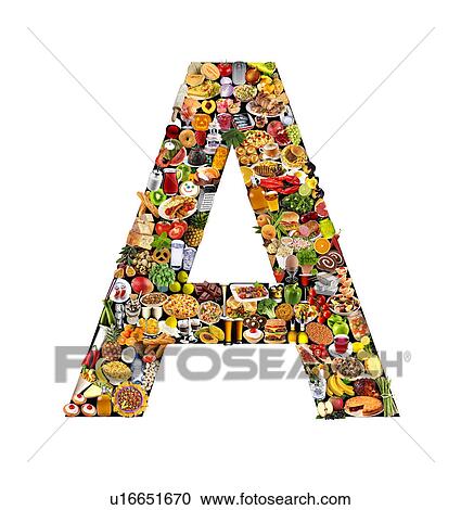 Foodfont Letter a on Black and White - Non Exclusive View Large Photo Image Stock Image - Foodfont Letter a on Black and White - Non Exclusive. Fotosearch